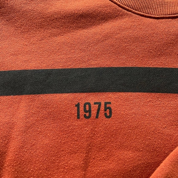Women’s Rusty Orange Garage Crew with Black Stripe - Picture 3 of 4